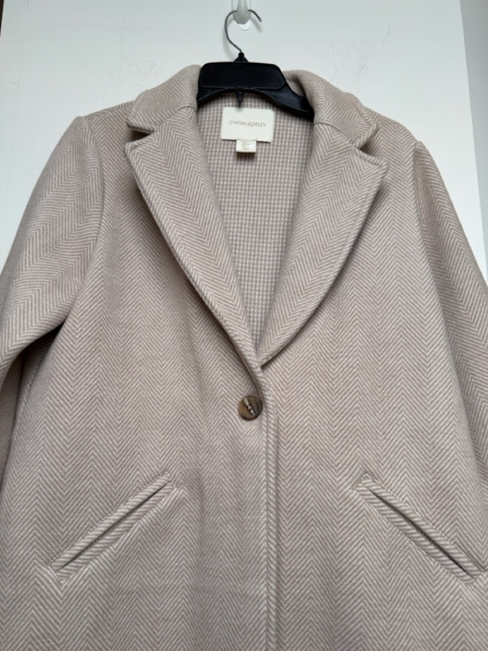 Cynthia Rowley Woolblend Long Coat NWOT